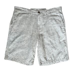Patagonia Men's Back Step Shorts Size 36, 10" Hemp/Cotton Chambray Gray EUC